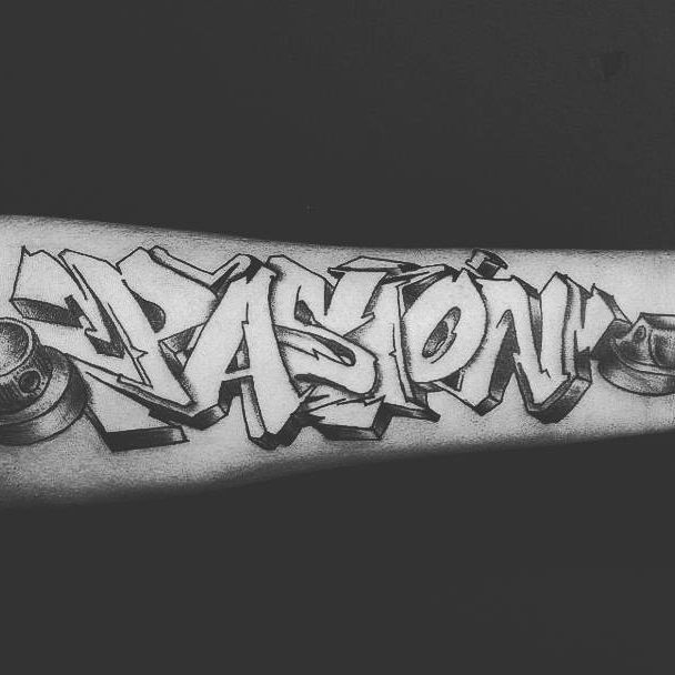 тату граффити 