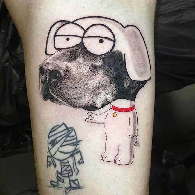 тату пес Стьюи
