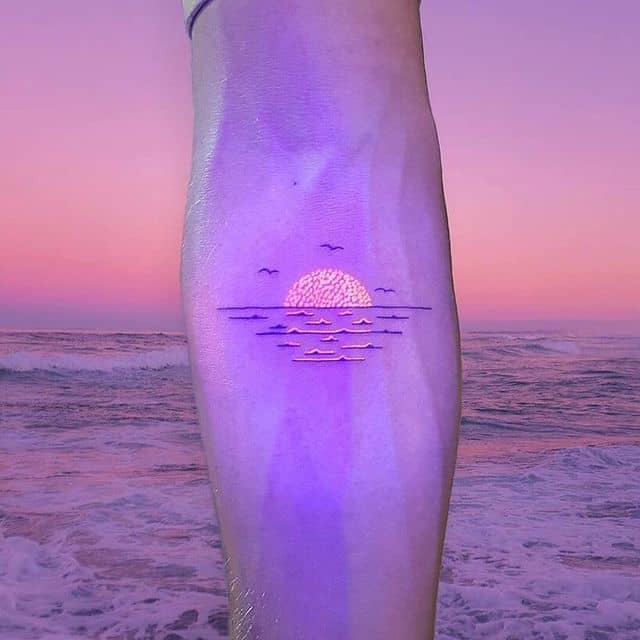 уф тату закат